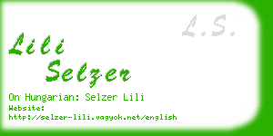 lili selzer business card